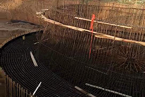 河源砼烟囱新建施工现场