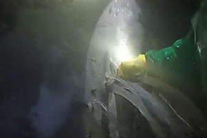 河源消防水池堵漏现场